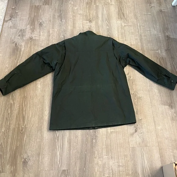 Eddie Bauer Waxed Cotton The Eddie Field Barn Coat Jacket in Army Green Men's XL - Picture 12 of 16